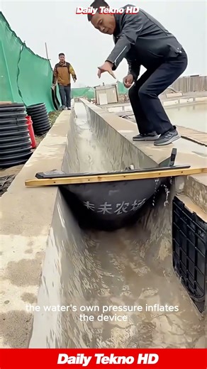 This genius tool becomes a PERFECT dam in seconds 💧#WaterManagement