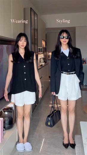 Wearing vs styling 💡yay or nay?✨vote below ⬇️👯‍♀️ #ootd #fashion #outfitideas #hacks #ootdguide