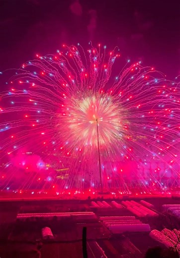 Largest Spinning Wheel Firework Display in China