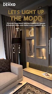 Transform your space, elevate your mood! From ambience enhancement to emotional influence, discover the power of personalised mood lighting. 💡✨ #DesignDekko #MoodLighting #LightingMagic #MoodEnhancement | Design Dekko