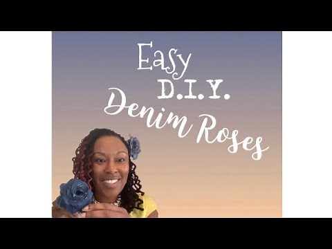 Easy DIY Denim Roses