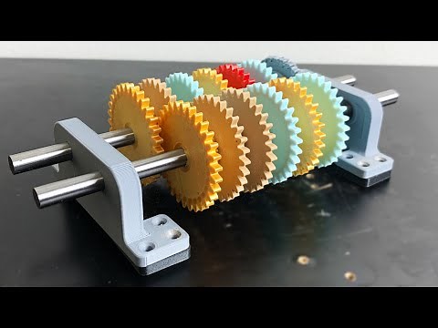 3d Printed GEARBOX speed record - (500,000:1 gear ratio)