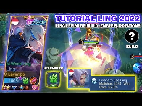 TUTORIAL LING 2022 RAHASIA BUILD & EMBLEM LING LEVIMLBB | SECRET BUILD & EMBLEM FOR LING - MLBB