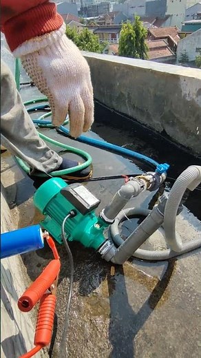 Test pompa DC 12v solar surya dengan batere Lifepoo4 6AH