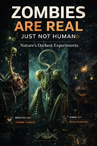 We think zombies exist only in movies. But nature has been creating real zombies for millions of years. On Earth, there are parasites that don’t just infect bodies — they hijack brains, rewrite decisions, and force living creatures to walk toward their own death. From a praying mantis controlled by a horsehair worm, to ants turned into living corpses by zombie fungus (Ophiocordyceps), to rats whose fear of cats is erased by Toxoplasma gondii… This is not fiction. This is biology. And the most un