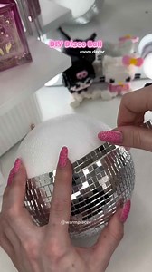 DIY disco ball room decor ✨ | Easy & aesthetic home decor idea! #Shorts