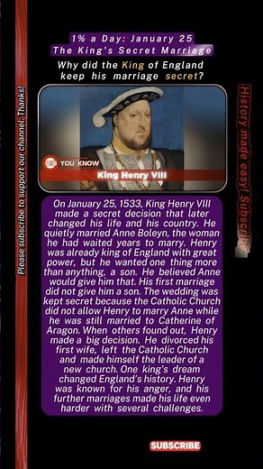 King Henry VIII and Anne Boleyn | The Secret Wedding of 1533