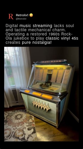Vintage Rock Ola Vinyl Jukebox