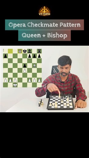 Opera Checkmate Pattern - Queen + Bishop | V2 CHESS