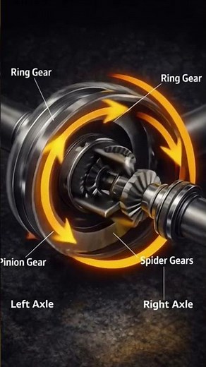 Car Differential Gear Explained | Ring Gear, Pinion & Spider Gears Working ⚙️🚘