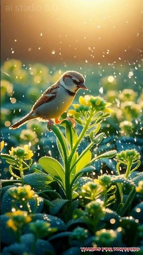 The love of trees and birds drying in the sun #ai #water #save #bird