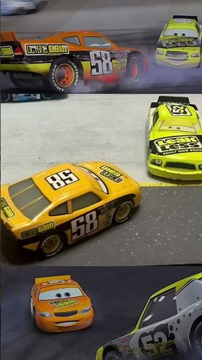 Disney Cars Piston Cup Race Crash Stop Motion #shorts