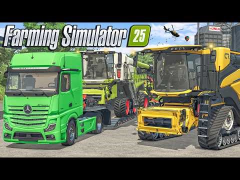 Full Day Corn & Soybean Harvest OPERATION | 1000 COWS | Farming Simulator 25