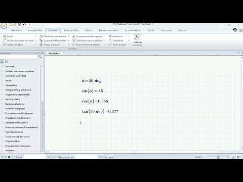 Trigonometric functions in MATHCAD