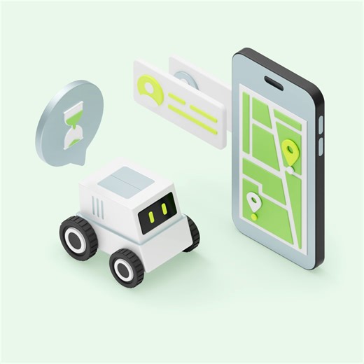 3D monitoring contactless delivery by robot