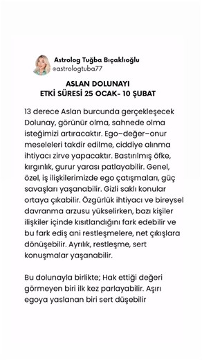 🌙Astrolog Tuğba Bıçaklıoğlu /Astrolojik Danışmanlık ve Eğitim | KOLLEKTİF ETKİLER: • Lider figürleriyle ilgili skandallar, itibar sarsılması • Sanatçı, ünlü, yönetici, influencer krizleri, ifşaları,... | Instagram