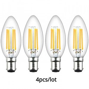 Melery เทียน LED หรี่แสงได้เส้นใยหลอดไฟ-B15 SBC/Ba15d ฐาน4W (เทียบเท่า40W) 3แพ็คปล่อยวินเทจเบา2700K อบอุ่นมาพร้อมเสน่ห์ในการตกแต่งเส้นใยแบบคลาสสิกความสว่าง400lm พร้อมการแสดงผลสีระดับสูงที่ RA80เพื่อคืนค่าโทนสีที่แท้จริงพลังงาน- | Lazada.co.th
