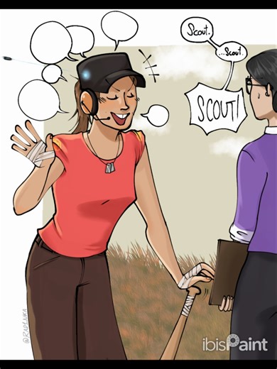 TF2 Scout x Miss Pauling Fanart: A Girl's Perspective