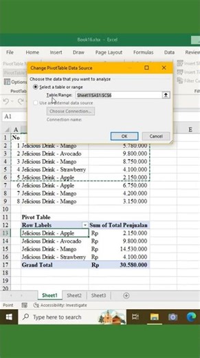 Input additional data into an existing pivot table #excel #exceltips