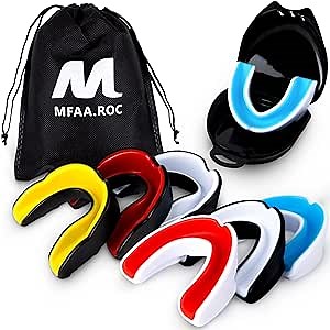 Sports Mouth Guard Adult & Kids Mouth guard sports , Youth Mouth Guard Boxing, Mouth Guard mma, Boxing Mouth Guard Lacrosse Karate Mouthguard Adult (11+) Youth (10-) 2 sizes 6 Pack