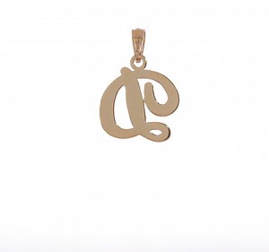 Watch Solid 10k Yellow Gold D Script Initial Letter Alphabet Char on Amazon Live