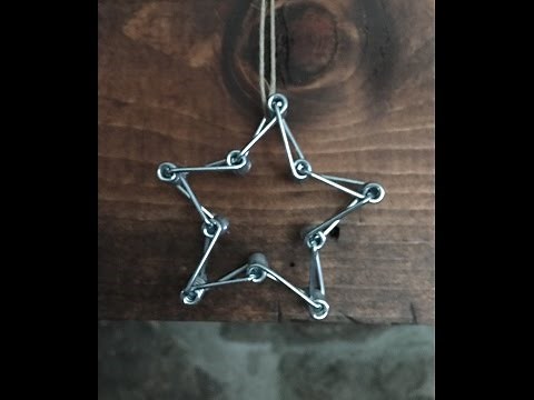 Rustic diy clothespin spring star ornament