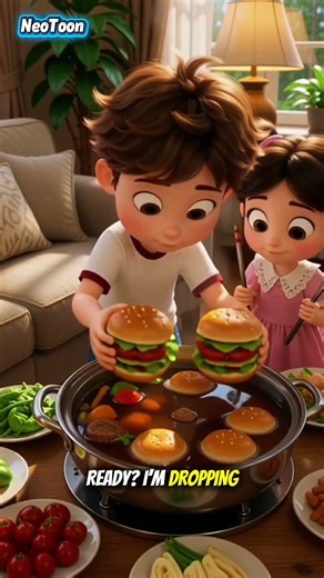 Fruity Hotpot Chaos! #shorts #cartoon3d #funnykids #hotpot #animation