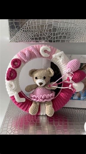 Fiocco nascita #neonata #nascita #fioccorosa #perte #crochet