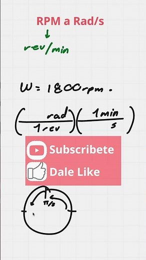 Converting RPM to RAD/S for Circular Motion | #speed #angular #circular #revolutions