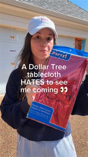 9.7K views · 134 reactions | A Dollar Tree tablecloth is my favorite...