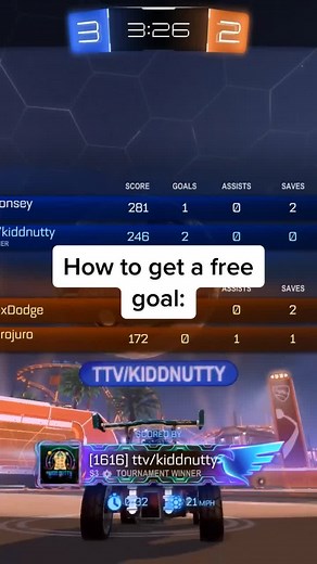 This man @kiddnutty.tv went on for 20 seconds before he scored😂 #fyp #fypシ #rocketleague #rl