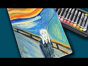 Recreating "The Scream" by Edvard Munch| How to draw with oil pastel color | Shylin’s Sketchbook