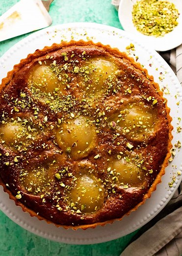 Pistachio Pear Tart