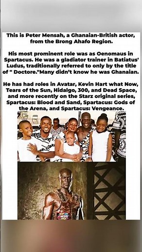 Peter Mensah: Ghanaian-British Actor Behind Spartacus’ Doctore — And Avatar, 300, & More 🎬#shorts