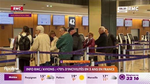 INFO RMC - Les incivilités dans les avions explosent de plus de 70% en trois ans en France