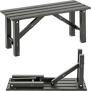 TECSPACE 2-Person Instant Folding Bench, 330 LBS Capacity Lightweight Aluminum Foldable Bench, No Assembly Required, Sets Up in 3 Seconds