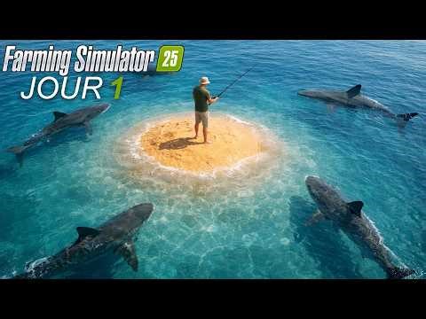 365 jours PERDU dans un Océan avec une Canne à Pêche et 0€ sur FS25 Roleplay