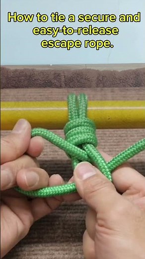 How to tie a secure and easy-to-release escape rope. #relaxingmusic #knot