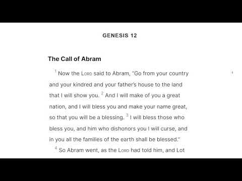 Genesis 12 - ESV - Bible Before Breakfast