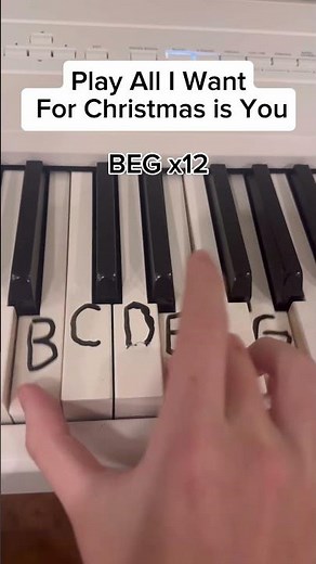 All I want For Christmas Is You by Mariah Carey #piano #pianotutorial #easy