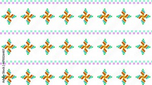 pixel flower star spinning, motion graphic