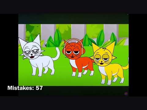All mistakes of sprunki cats song