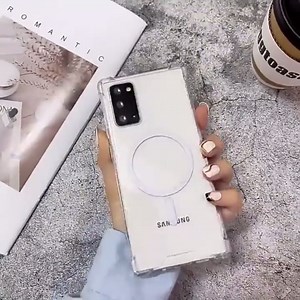 Galaxy Note 20 Ultra Case Magnetic [Support Magsafe Charger] Wireless Anti-Scratch Shockproof Transparent Camera Protection Slim Phone Cover Case for Samsung Galaxy Note 20 Ultra-Clear