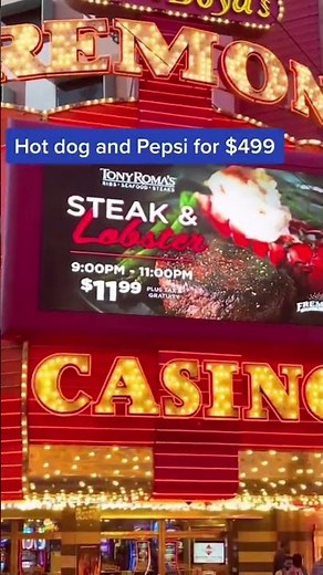 Las Vegas on a budget one of the best deals in town! Freemont in downtown Las Vegas cheap eats