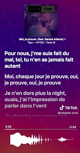 Tayc - Moi, Je prouve. 🎧 / #fyp #foryou #lyrics #lyricsvideo #tayc