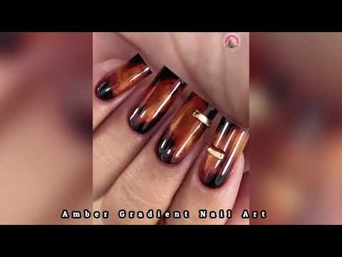 Cate Eye Amber Gradient Nail Art 💅 | Elegant & Stylish Nail Design Ideas #classynailsgirls