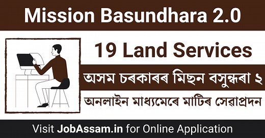 Mission Basundhara 3.0 - Apply Online for Assam Land Services