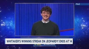 Harrison Whitaker's Jeopardy winning streak ends at 14 wins