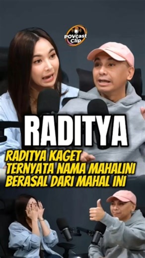 Raditya kaget ternyata nama mahalini berasal dari mahal ini | POVcast Clip #podcast #viral