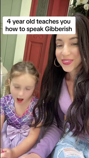 💪🏻 ❤️ #four #momanddaughter #learnwithtiktok #gibberish | how to speak gibberish